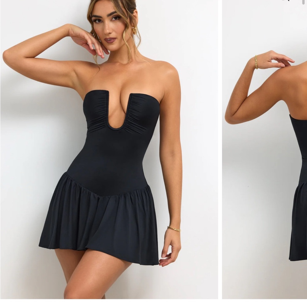 Elegant Black Strapless Dress